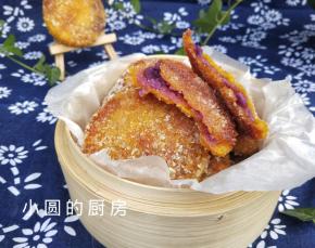 这道外酥里糯香甜的南瓜紫薯饼就做好了，你学会了吗？