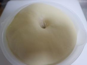 发酵好的面团，手指粘干粉轻戳，不塌陷不回缩（或者缓慢回缩）
