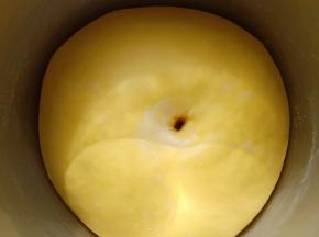 一发完成后用手指粘面粉在面团中间戳个洞，不回缩，不塌陷就发好了 。