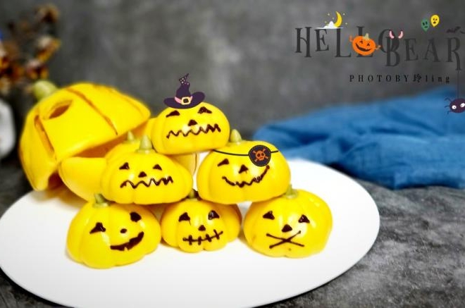 万圣节南瓜系列卡通馒头