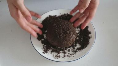 滚上奥利奥饼干碎