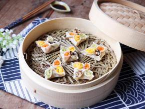 成品，颜色鲜艳多彩，是不是精致的都不忍下嘴啦，嘿嘿！