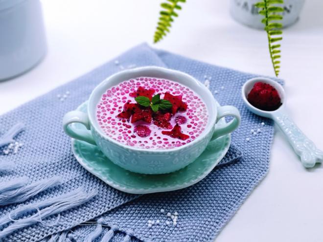 火龙果西米露～焖烧杯版