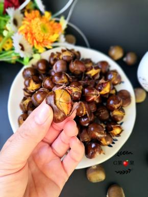烤好的栗子非常香甜，皮也很好剥