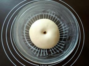 发好的面团，手指戳个眼，不回缩就发酵好了