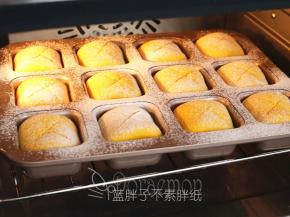 将面团送入预热好的的烤箱，中层，上下火170℃，烤20分钟。