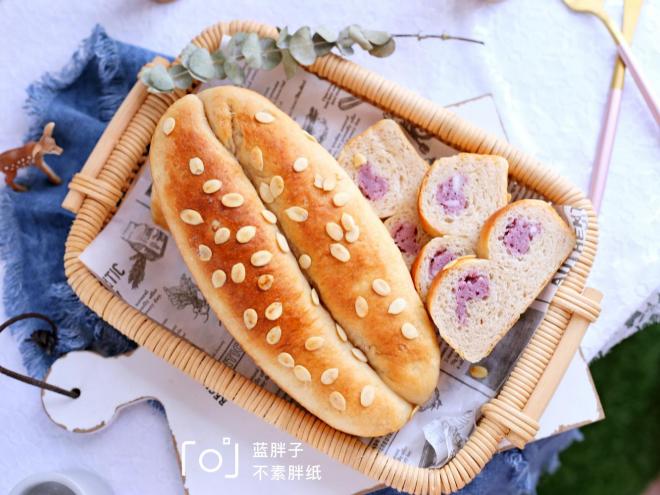 极致口感的芋泥面包（附紫薯芋泥做法）