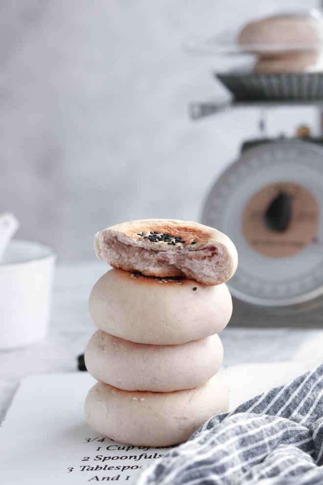 日式芋泥紫薯包