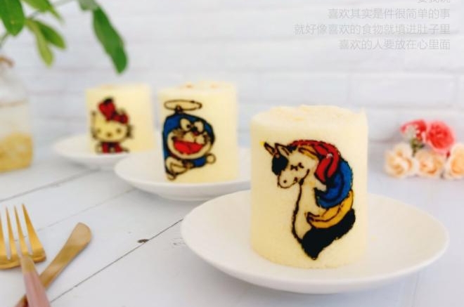 彩绘蛋糕卷