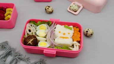 是不是很可爱呀！孩子秋游春游都是不错的便当盒。