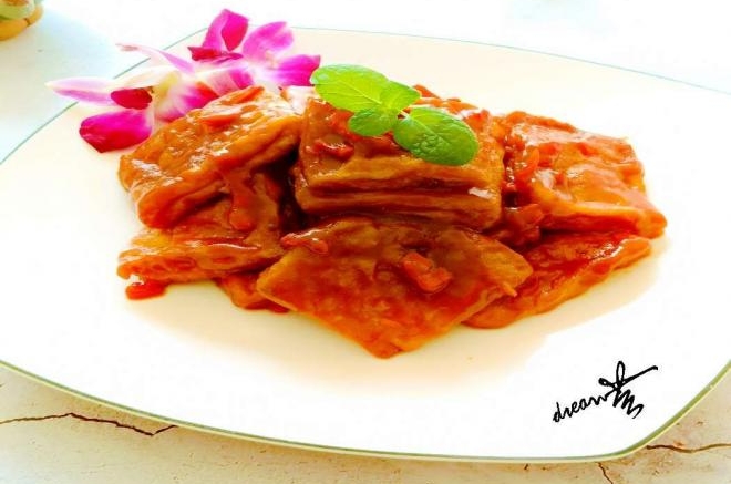 鲜嫩多汁番茄石屏豆腐