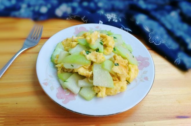 葱香鸡蛋佛手瓜