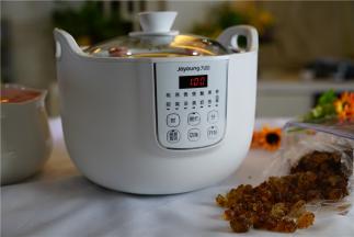 然后选择炖桃胶模式，将炖品炖制好。