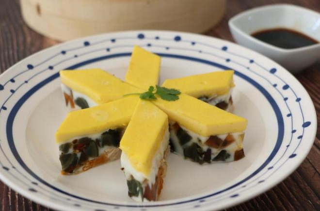 三色蒸蛋
