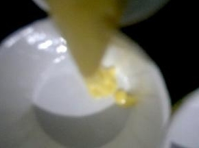 将蛋糕糊挤入纸杯中，约8·5分满