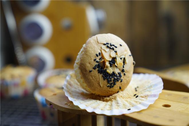 杏仁芝麻蛋糕仔（无油版）