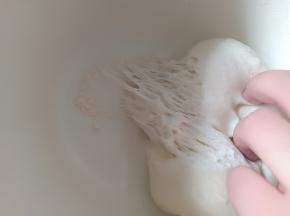 2.如图扒开呈蜂窝状 
