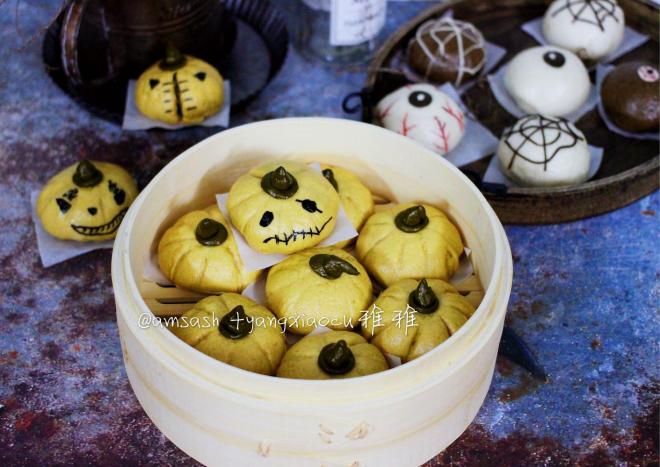 南瓜怪豆沙包子