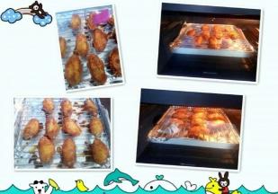 腌渍完成后（最好提前取出一会，恢复室 温）。提前200度预热烤箱，准备好烤盘跟 烤网，烤盘底部最好垫一张锡纸，否则清洗 的时候非常费劲