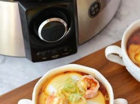 鲜虾窝蛋蒸肉泥