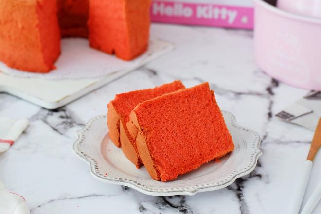 8寸中空红丝绒戚风蛋糕