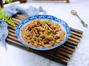 平菇肉酱做好了呦～