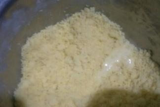 揉成小酥粒状态