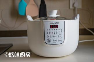 选择桃花盏煲汤的模式，默认烹饪时间是2个小时，可根据需要增减时间。