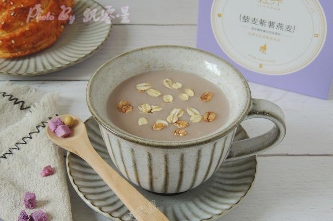 藜麦紫薯豆浆