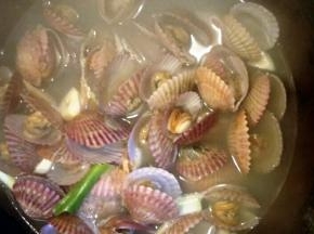 煮至扇贝开口后再煮1分钟左右即可关火