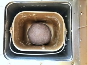 6、整一下形直接在面包桶内启动面包机的发酵功能进行发酵。