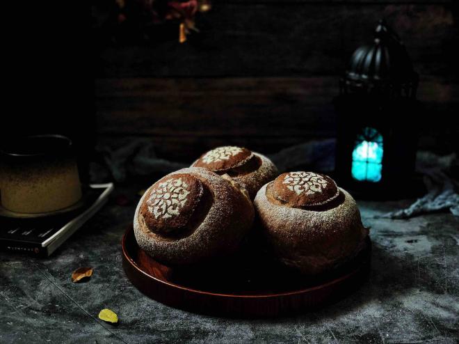 黑加仑黑米软欧包