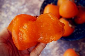 选择这种富平尖柿，水分足