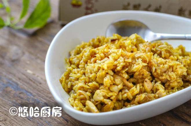 咖喱鸡腿炒饭