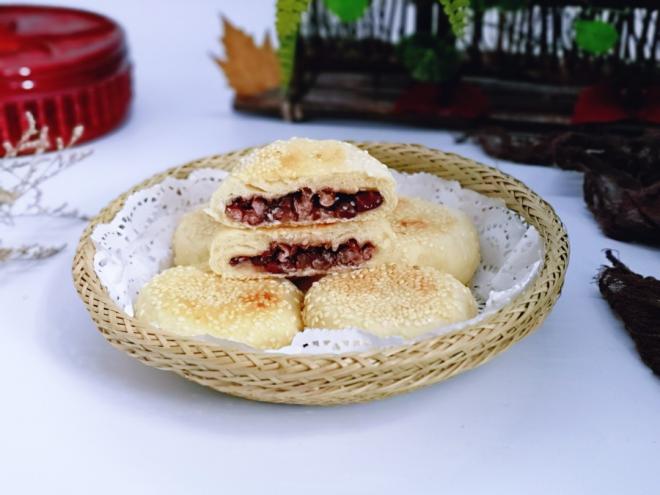 发面红豆馅饼