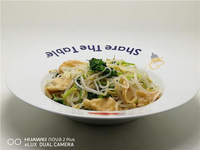 香菜豆芽油面筋
