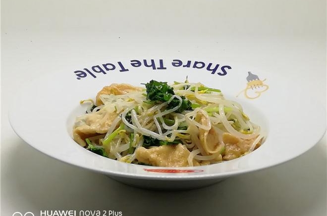 香菜豆芽油面筋