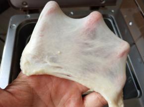 揉到出薄膜为止。