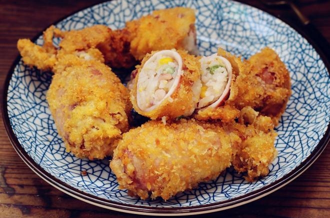炸鱿鱼包饭