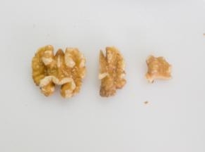 将核桃仁瓣至合适大小