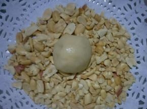 粘上花生碎