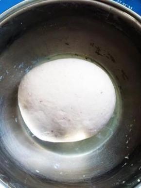 用少量水将酵母粉浸泡几分钟，然后以适量水将面和成面团。第一次发酵。