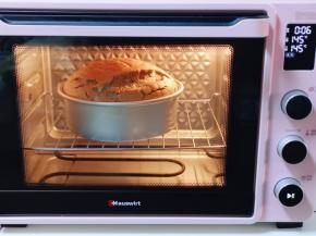 约25分钟烤箱里的蛋糕样子！