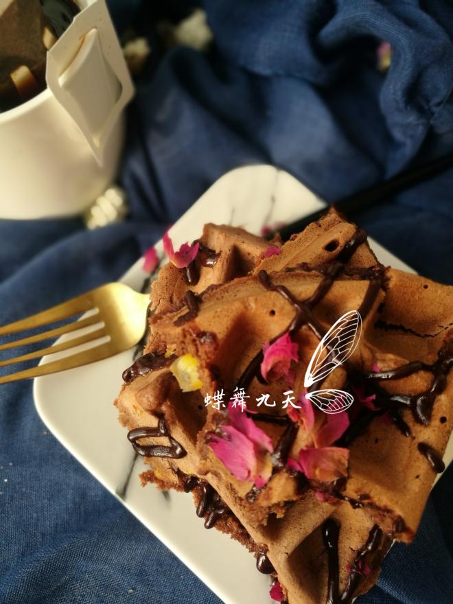 巧克力玉米粒华夫饼