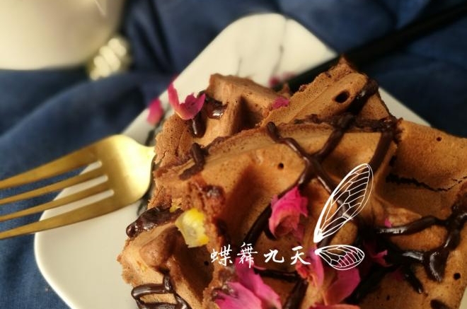 巧克力玉米粒华夫饼