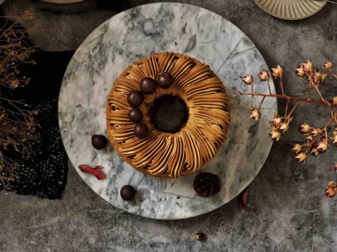 黑咖啡奶油夹心蛋糕