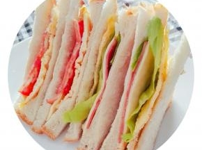 放凉切片，煎或烤，夹三明治。