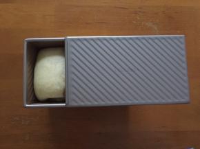 发酵至9分满，盖上盖子，放入预热好的烤箱180度，40分钟，上下火，中下层