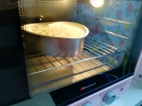 送入预热好的烤箱中下层，上下管160度烤40分钟。