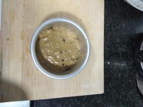 剩下的面糊我放进了四寸的蛋糕盒中，放在温暖的地方发到2倍大